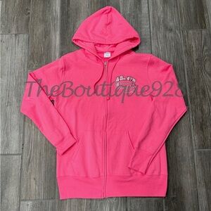 Port & Company Pink Casual Full Zip Jacket Women’s Size XL 4th Ave Gym Yuma Az